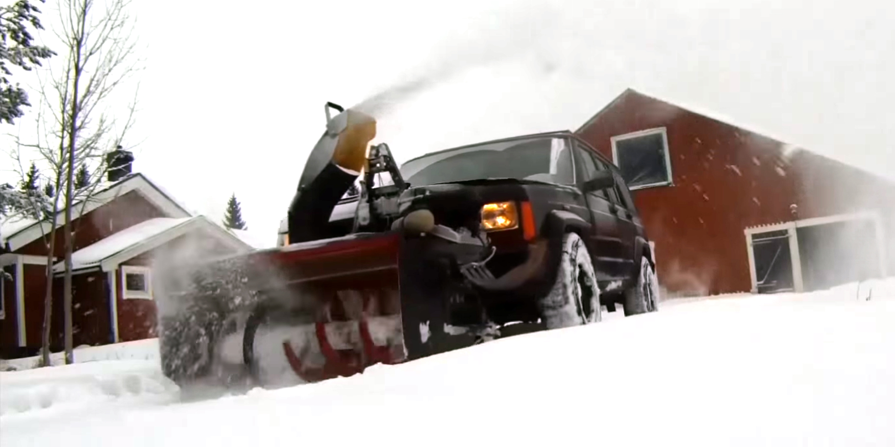 Sportbikepowered, Jeepmounted snowblower murders winter with overkill